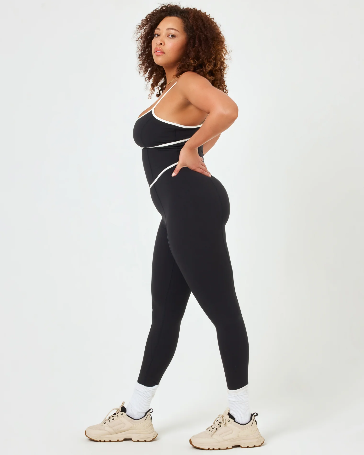 Ace Jumpsuit - Black-Cream - Image 8