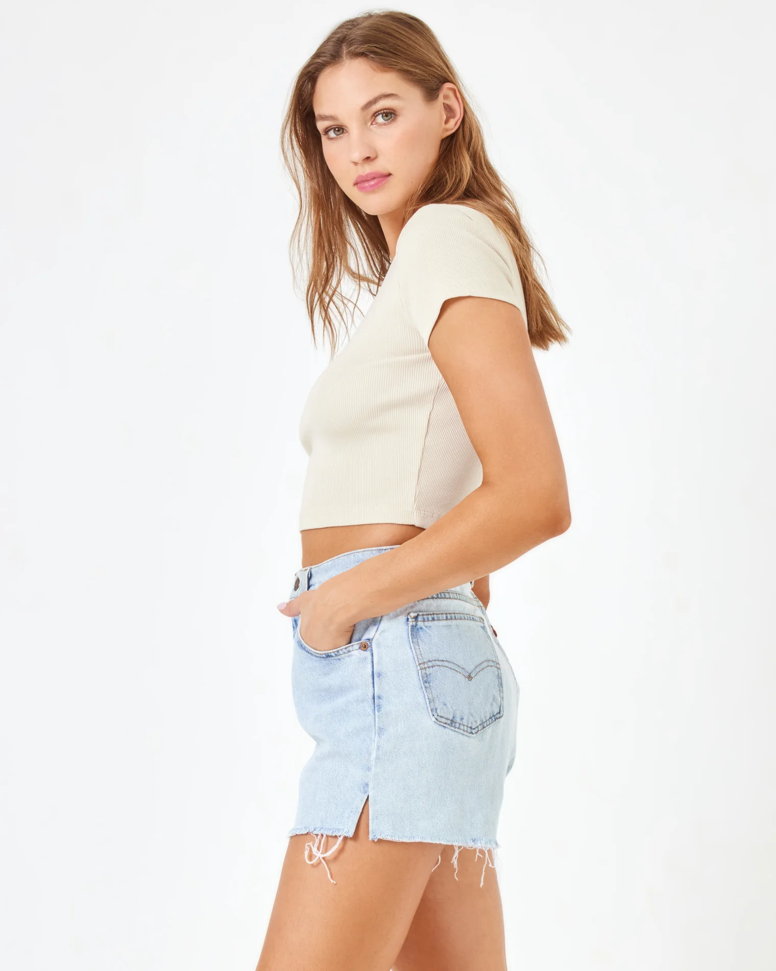 aligrace Michelle Denim Short - Blue - Image 4