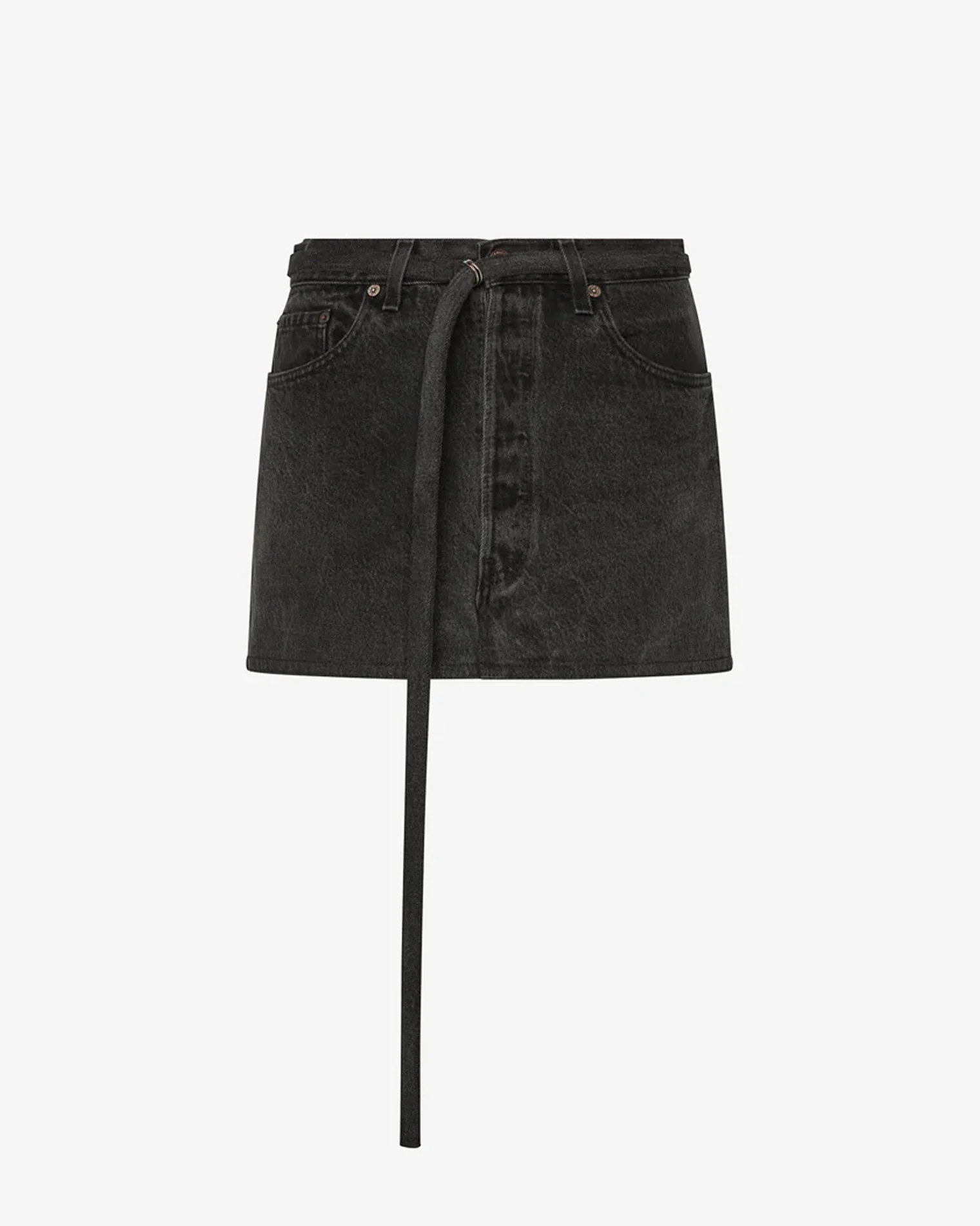 aligrace Belted Mini Skirt - Black - Image 4