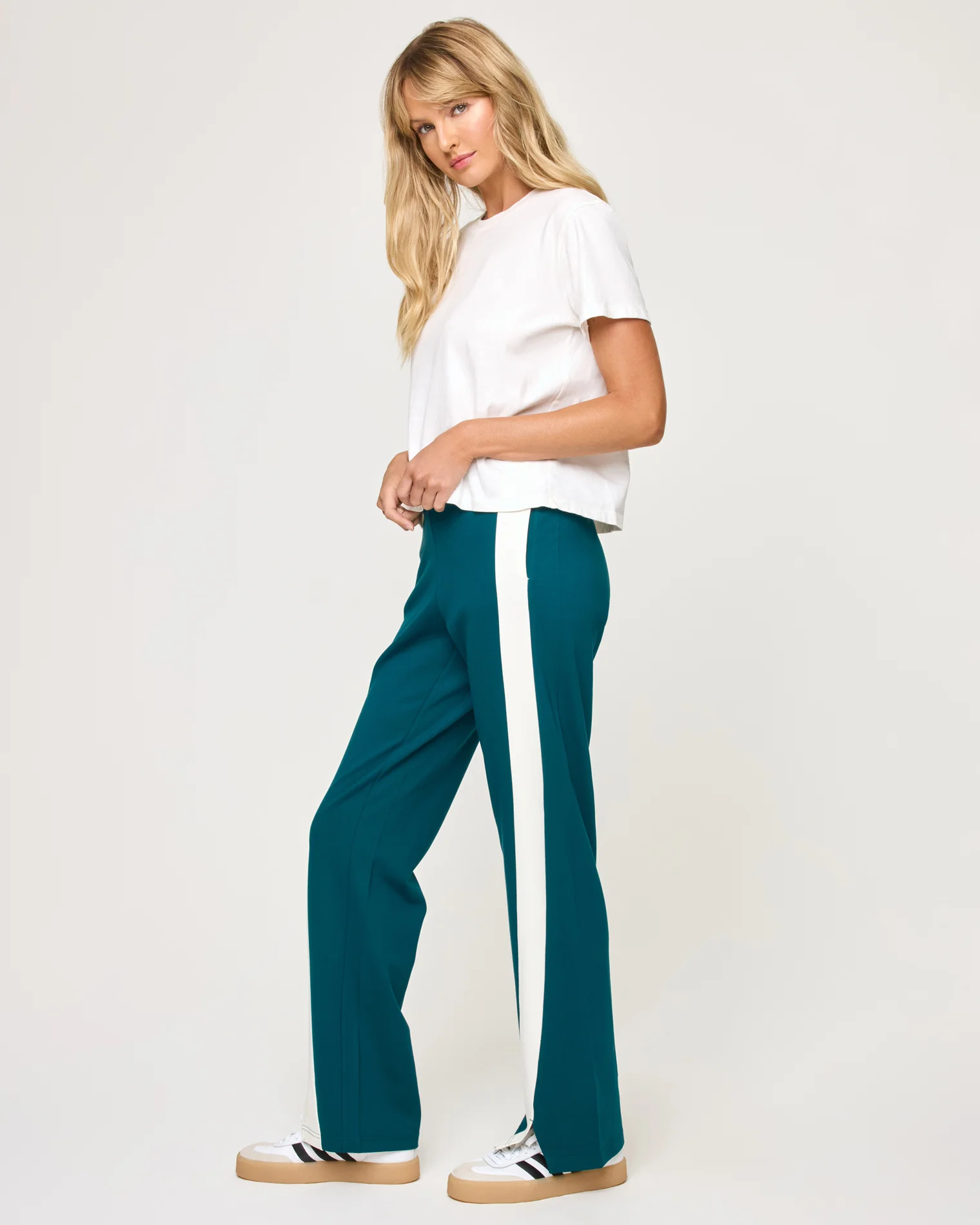 Back To Back Pant - Deep Teal-Cream - Image 3