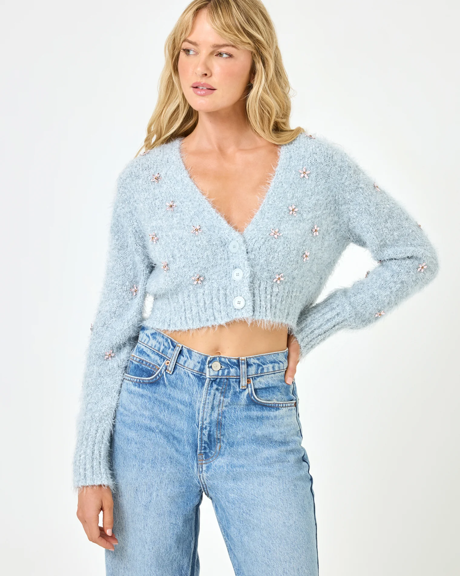 Crystal Cardigan - Dove - Image 3