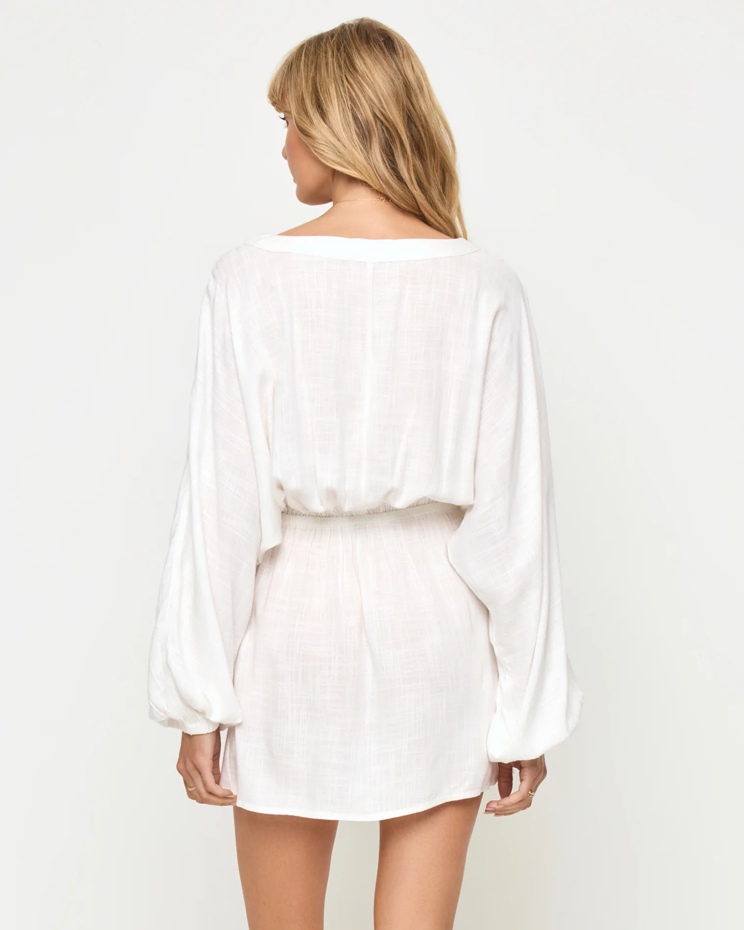 Deia Mini Dress - Cream - Image 5