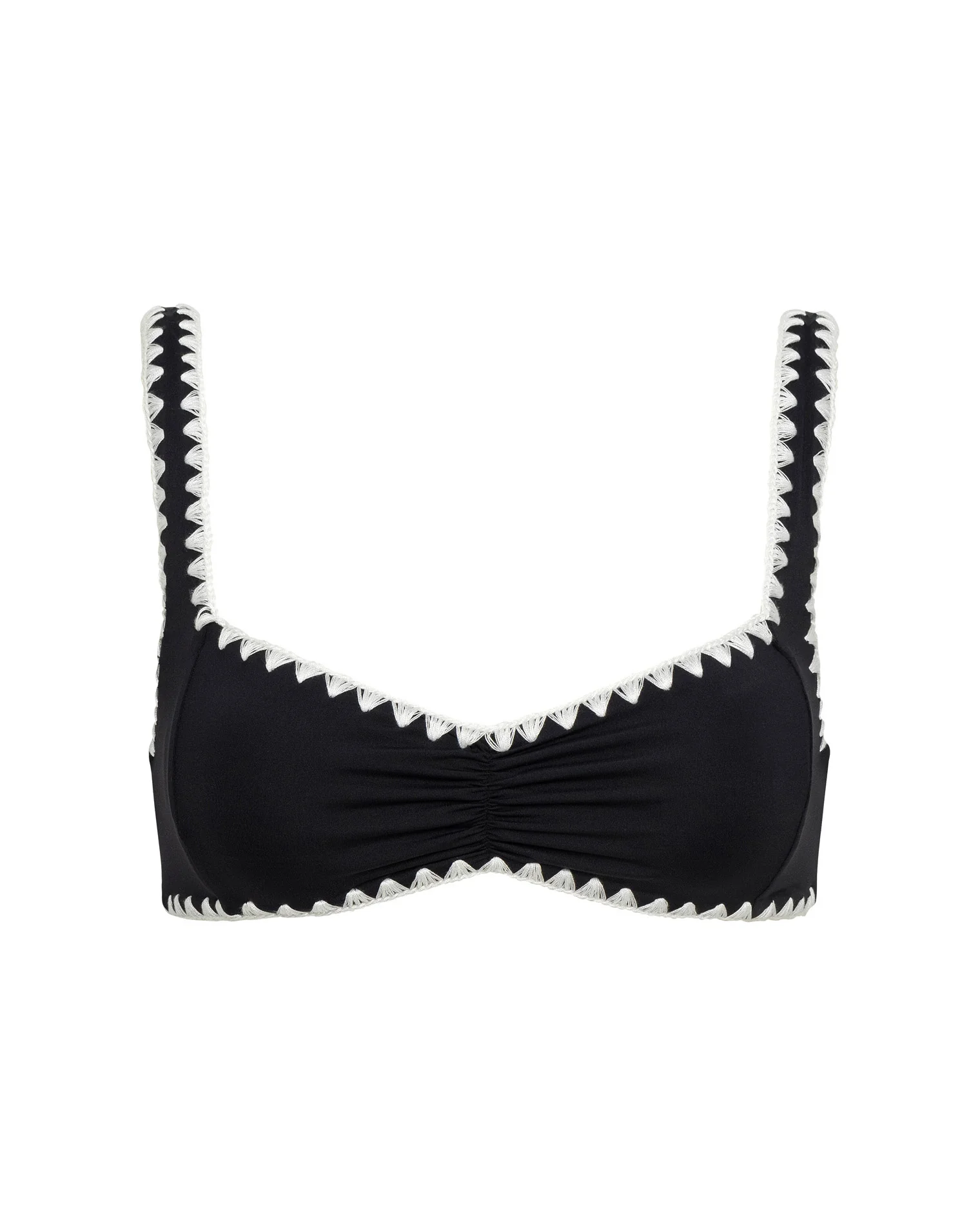 Effie Bikini Top - Black-Cream - Image 3