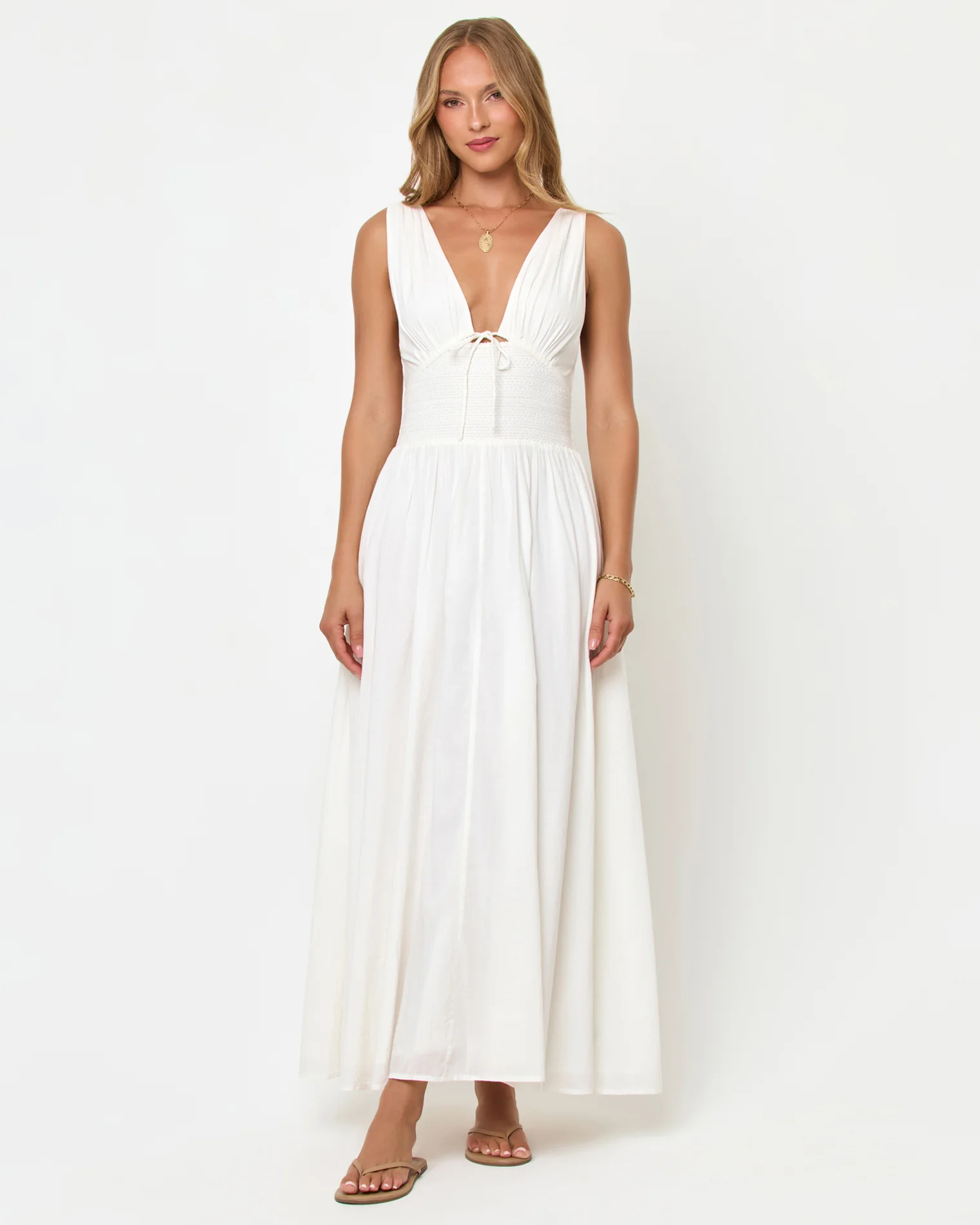 Emmaline Maxi Dress - Cream - Image 3