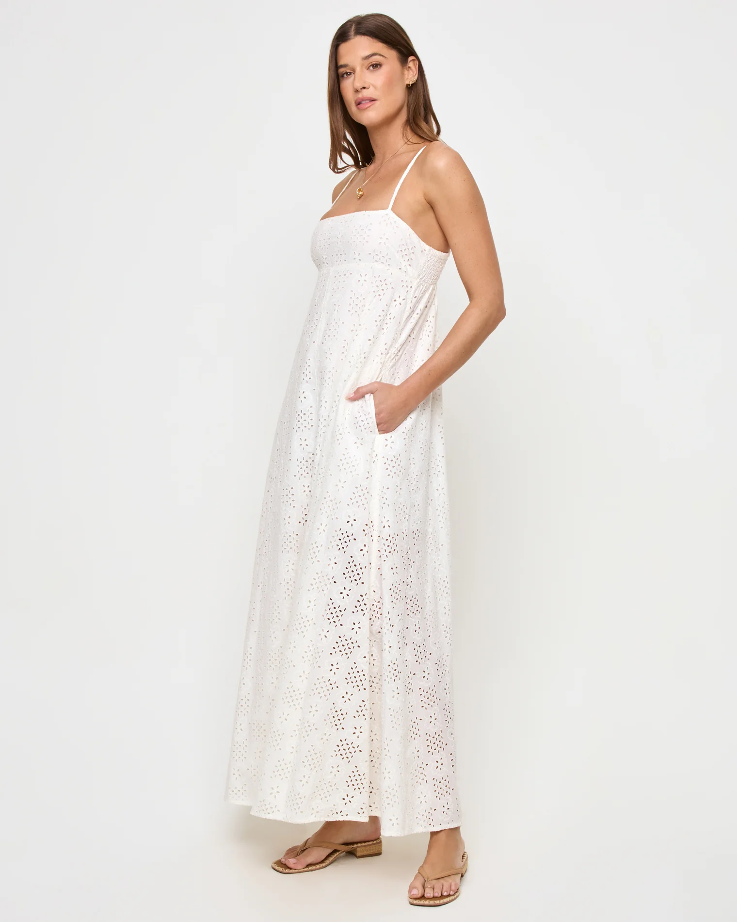 Raveena Dress - Eyelet Cream - Image 3