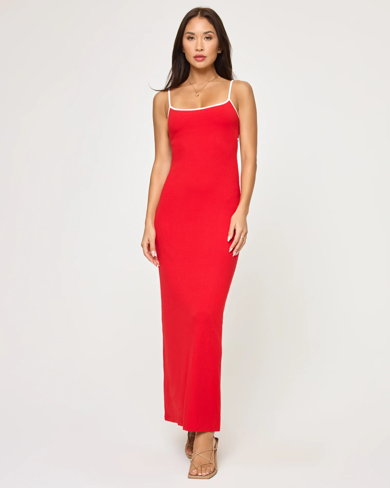Jordana Dress - Flame-Cream - Image 3