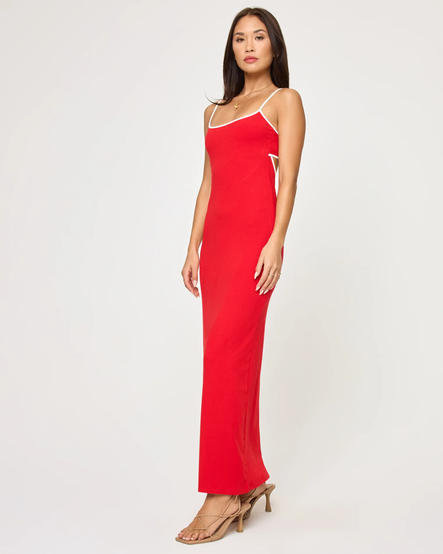 Jordana Dress - Flame-Cream - Image 4