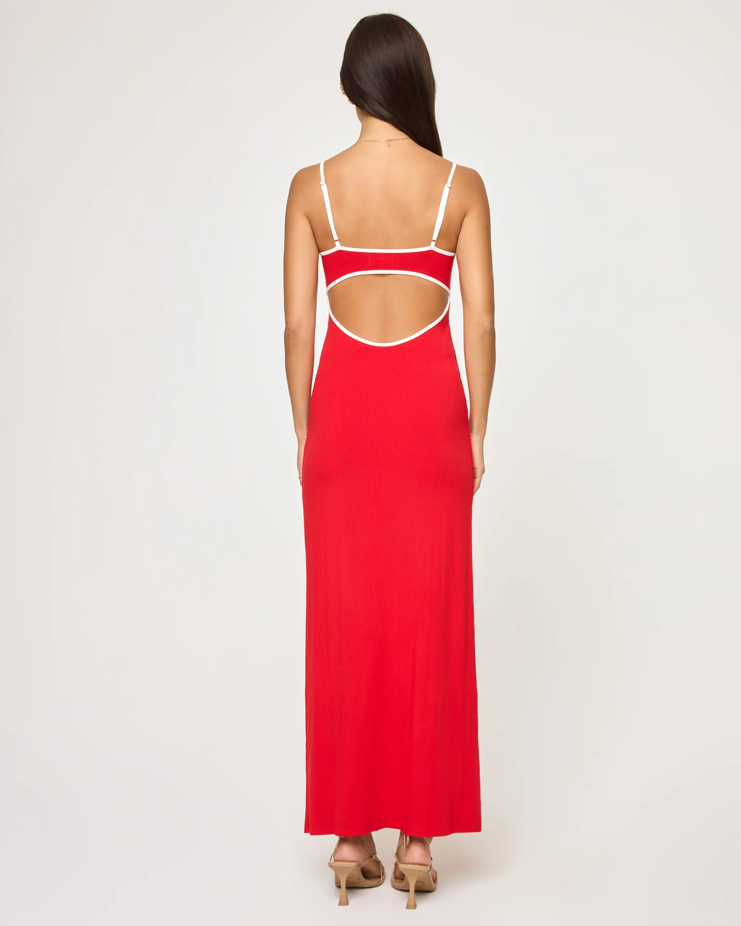 Jordana Dress - Flame-Cream - Image 5