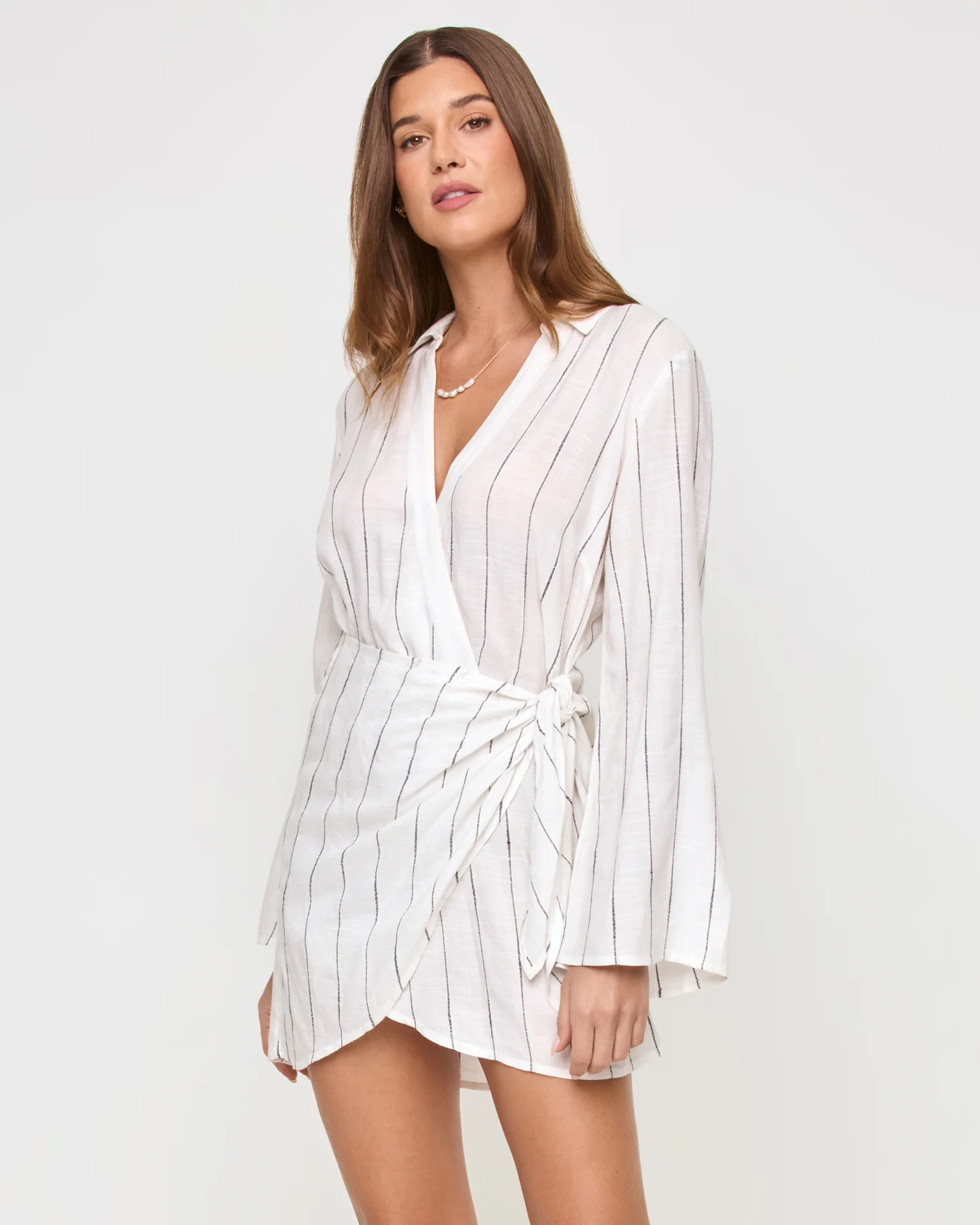 Las Palmas Dress - Fine Line Stripe - Image 3
