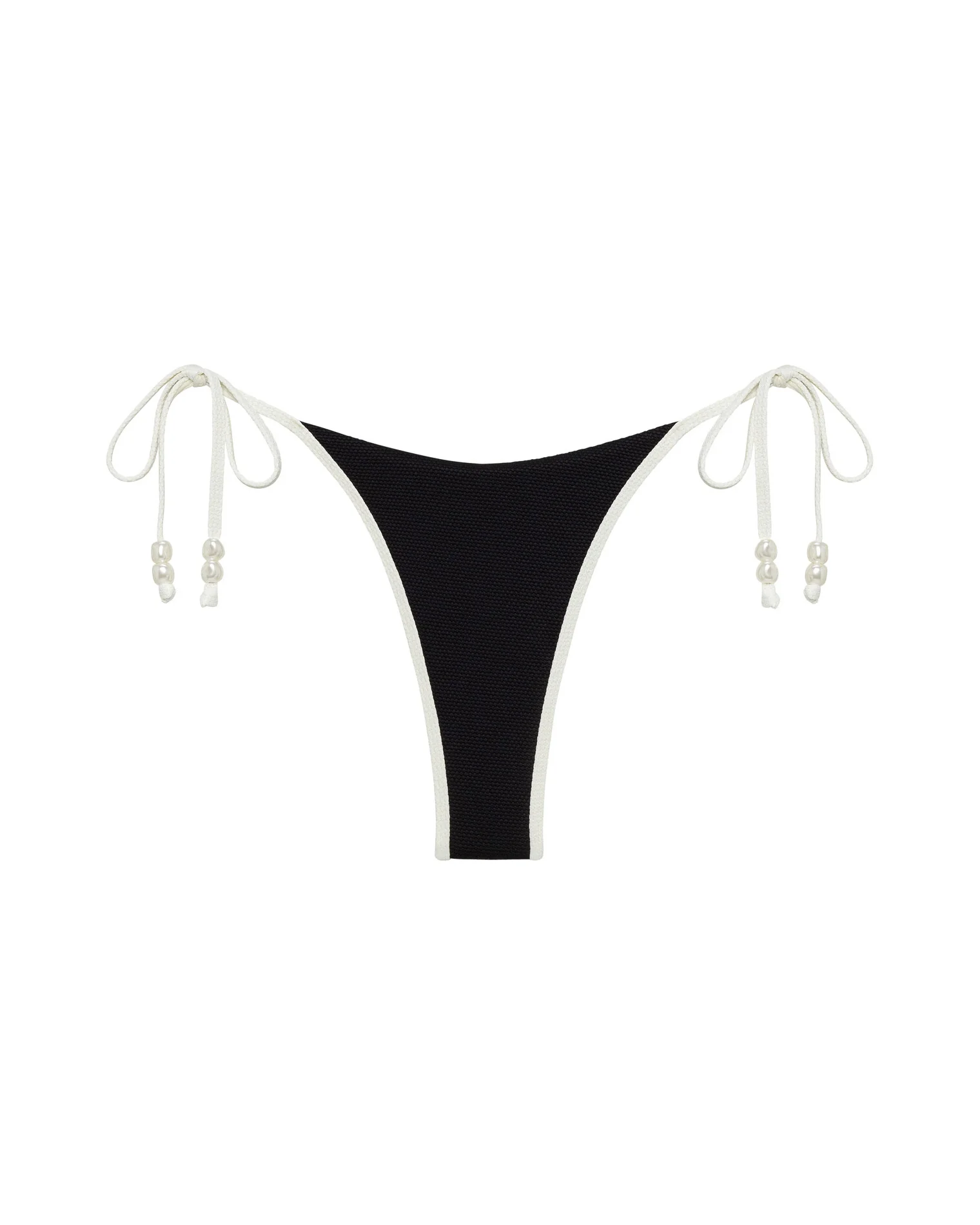 Lucia Bikini Bottom - Black-Cream - Image 3