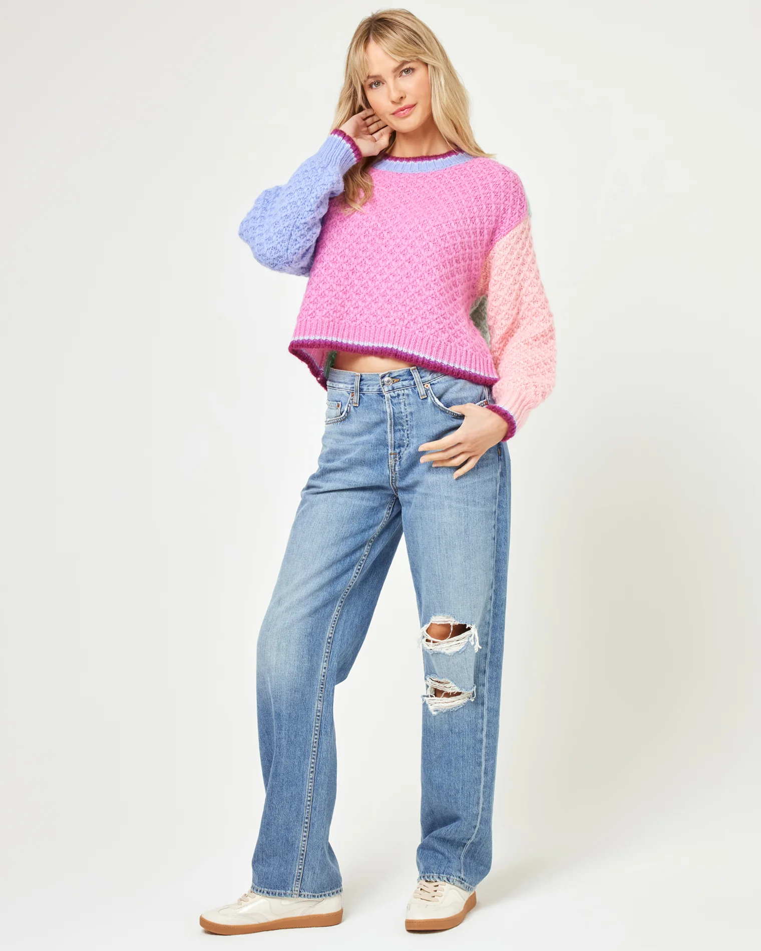Pretty Please Sweater - Costa Del Sol Colorblock - Image 3