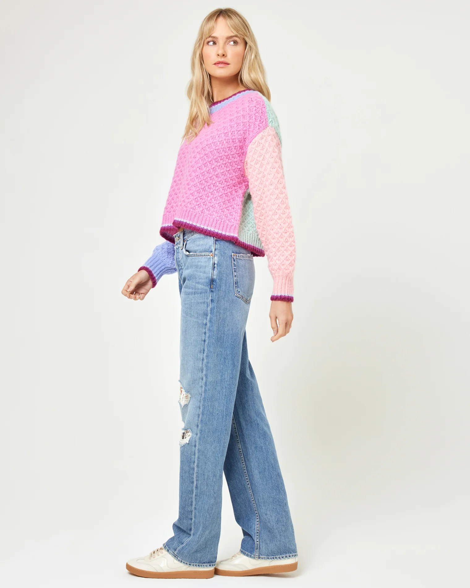 Pretty Please Sweater - Costa Del Sol Colorblock - Image 4