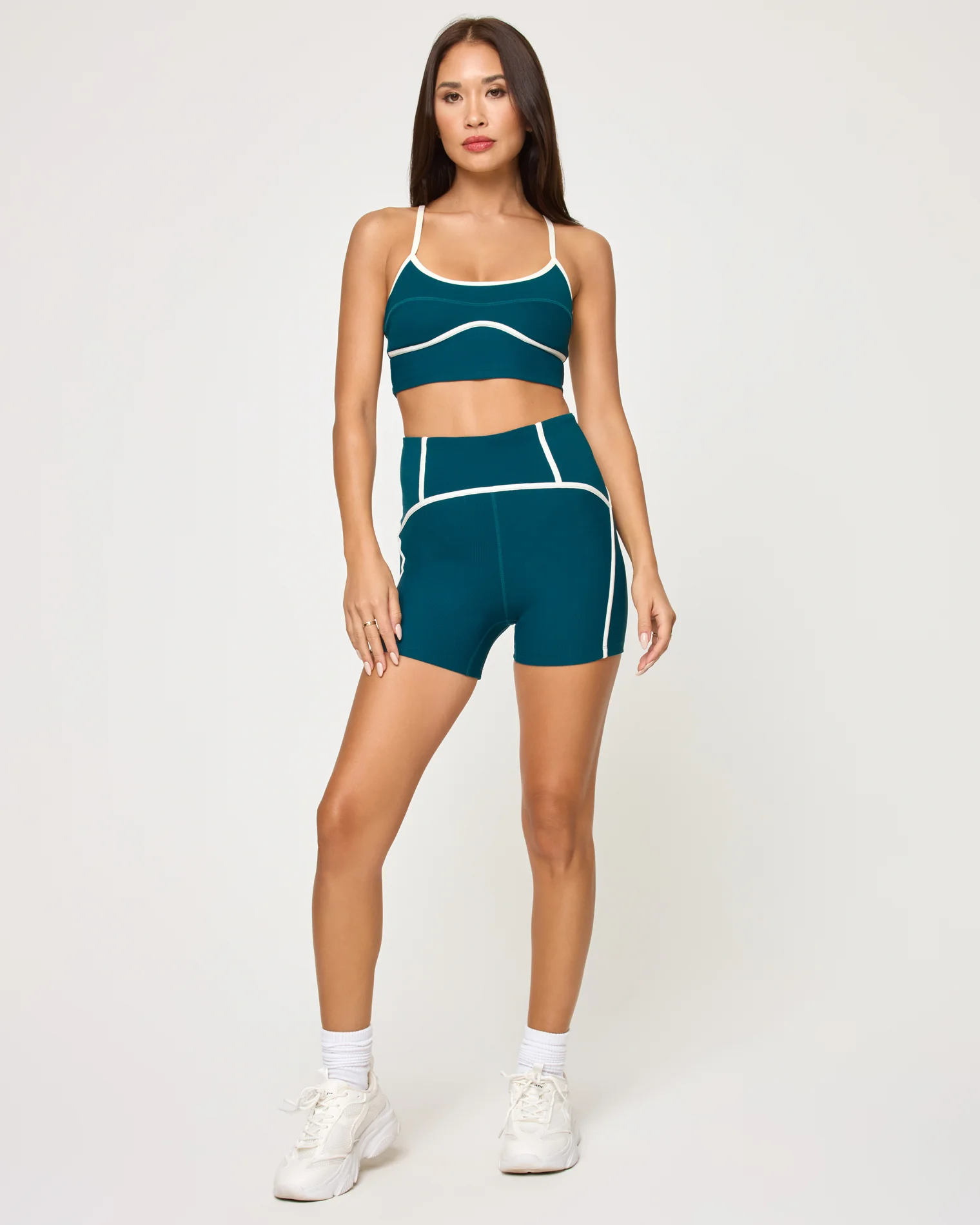 Revel Top - Deep Teal-Cream - Image 5