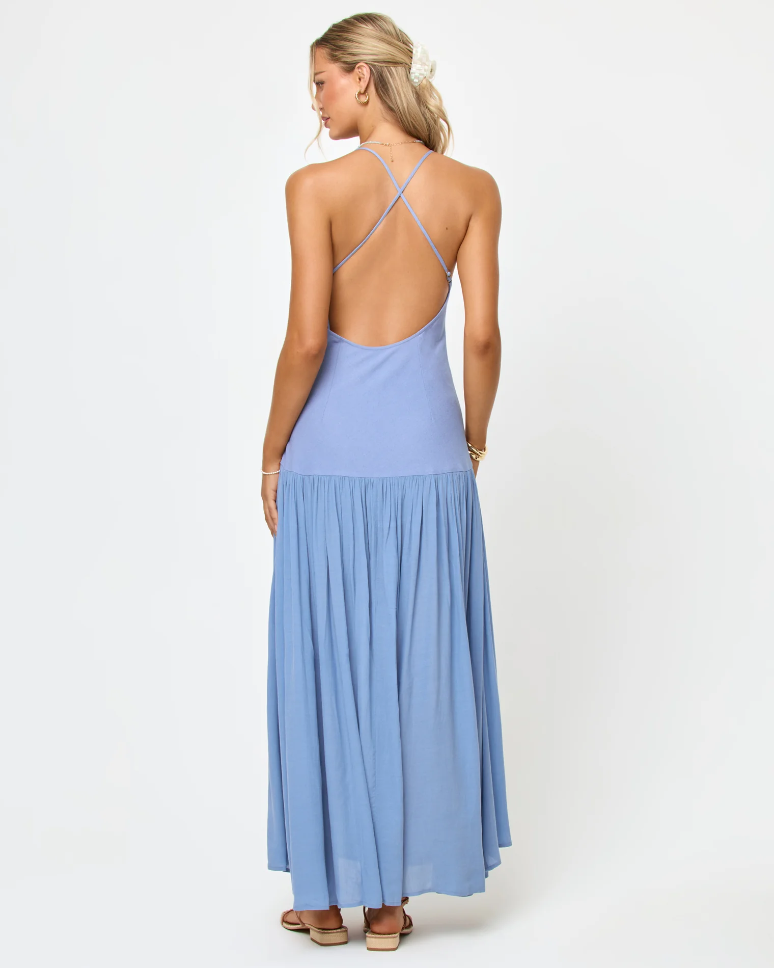 Row Maxi Dress - Chambray - Image 2