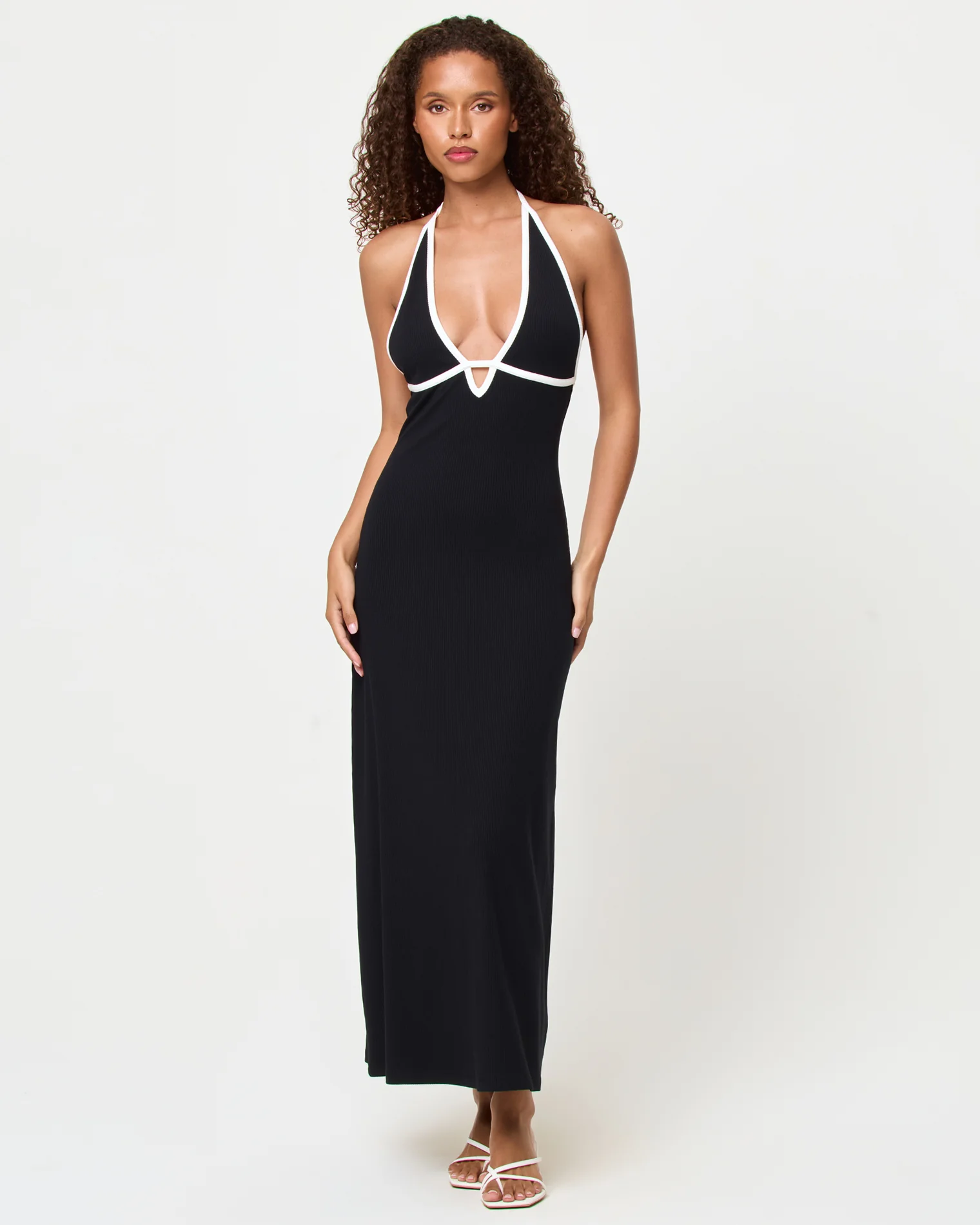 Shea Maxi Dress - Black-Cream