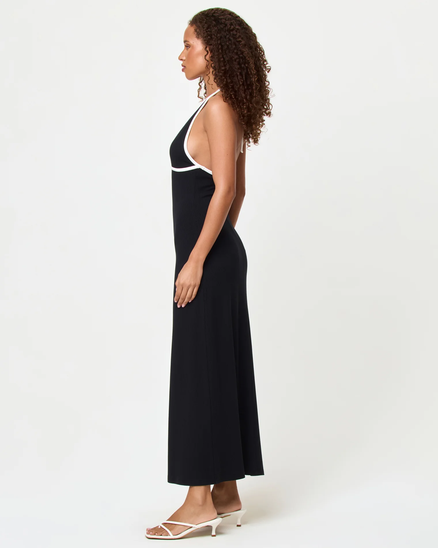 Shea Maxi Dress - Black-Cream - Image 3