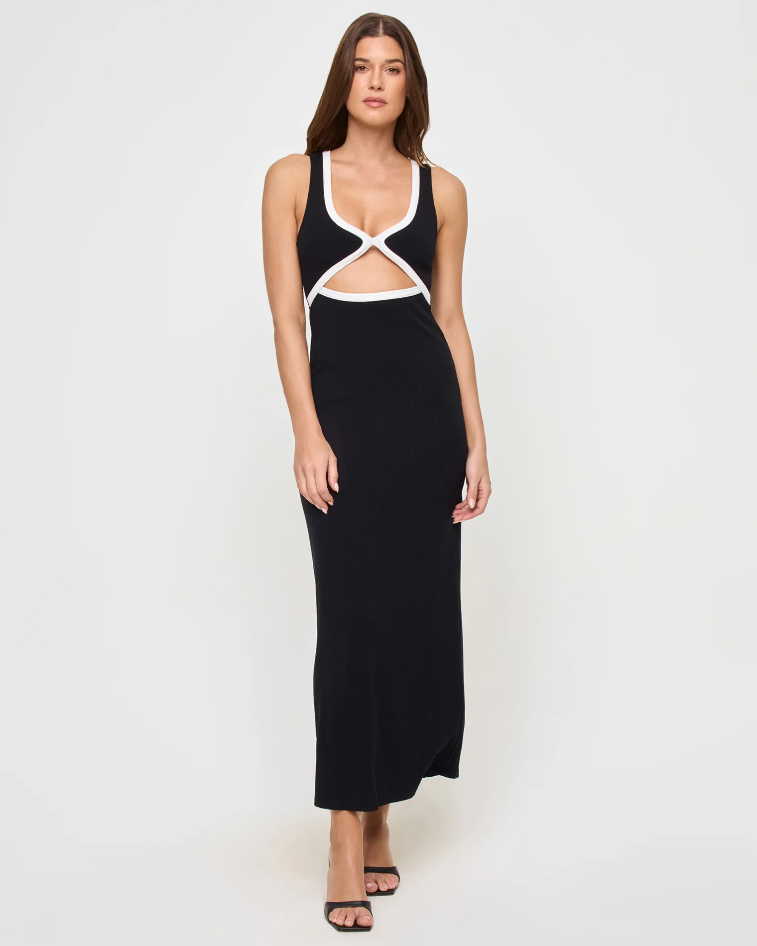Steph Dress - Black-Cream - Image 4