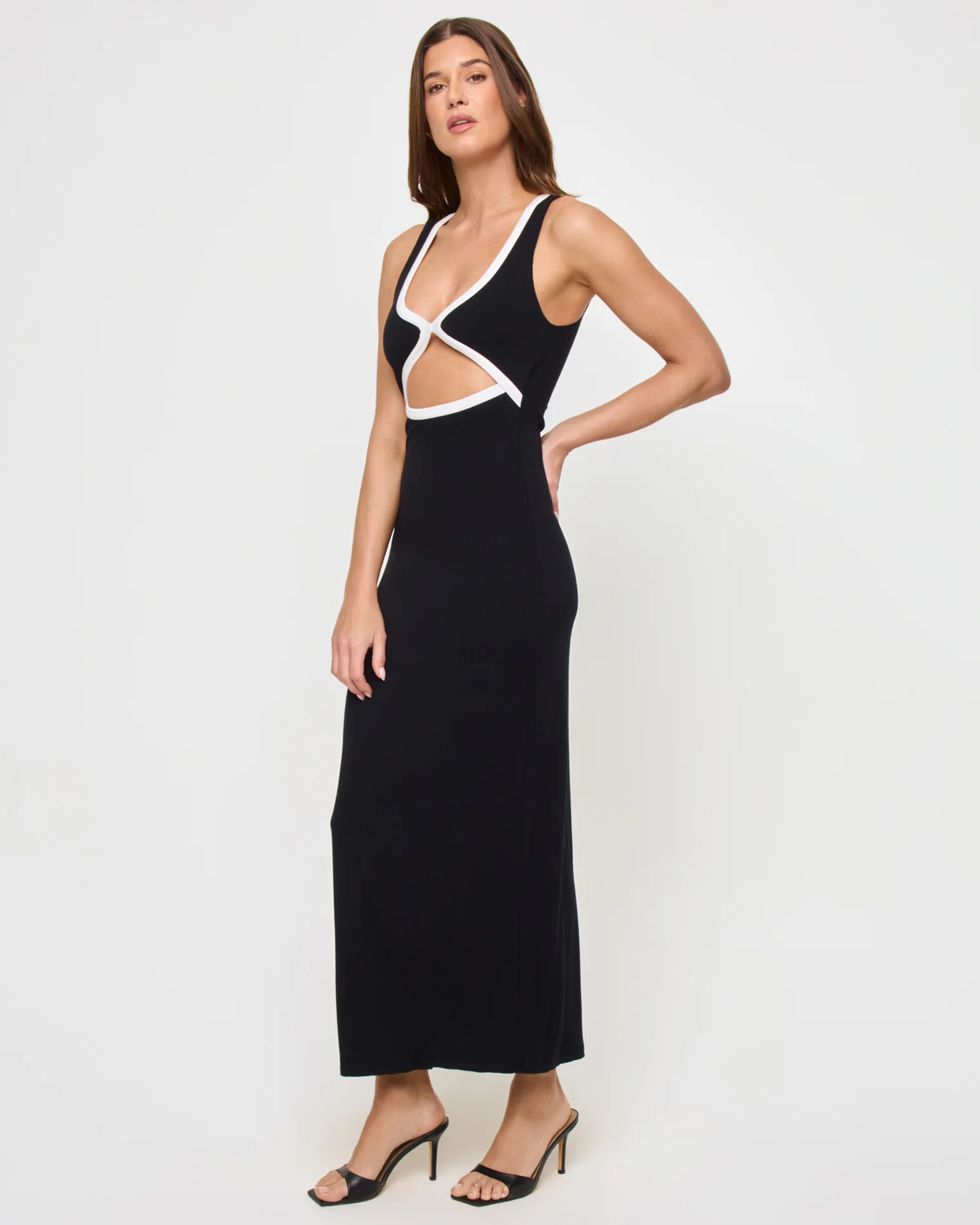 Steph Dress - Black-Cream - Image 5
