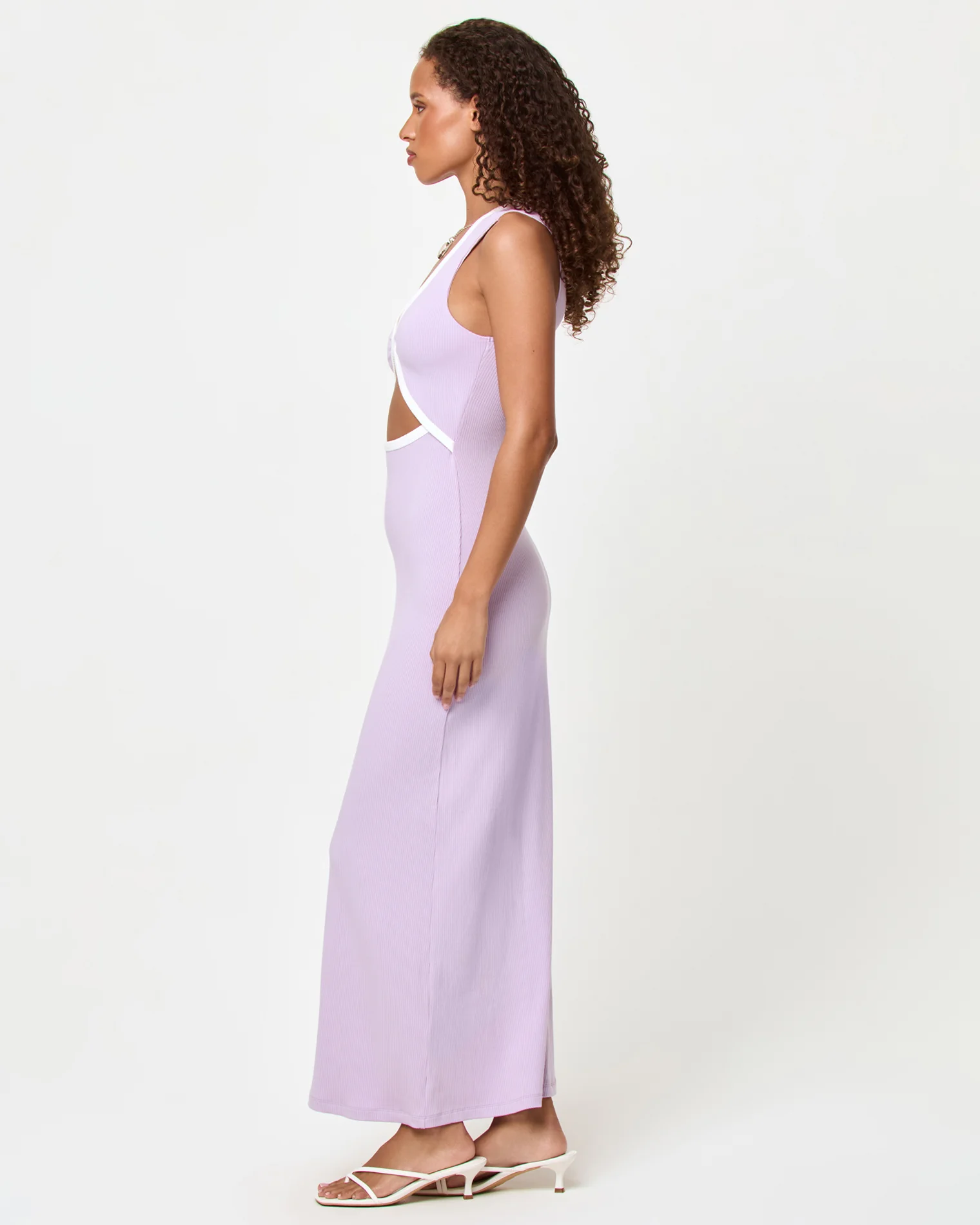 Steph Dress - Lilac-Cream - Image 2