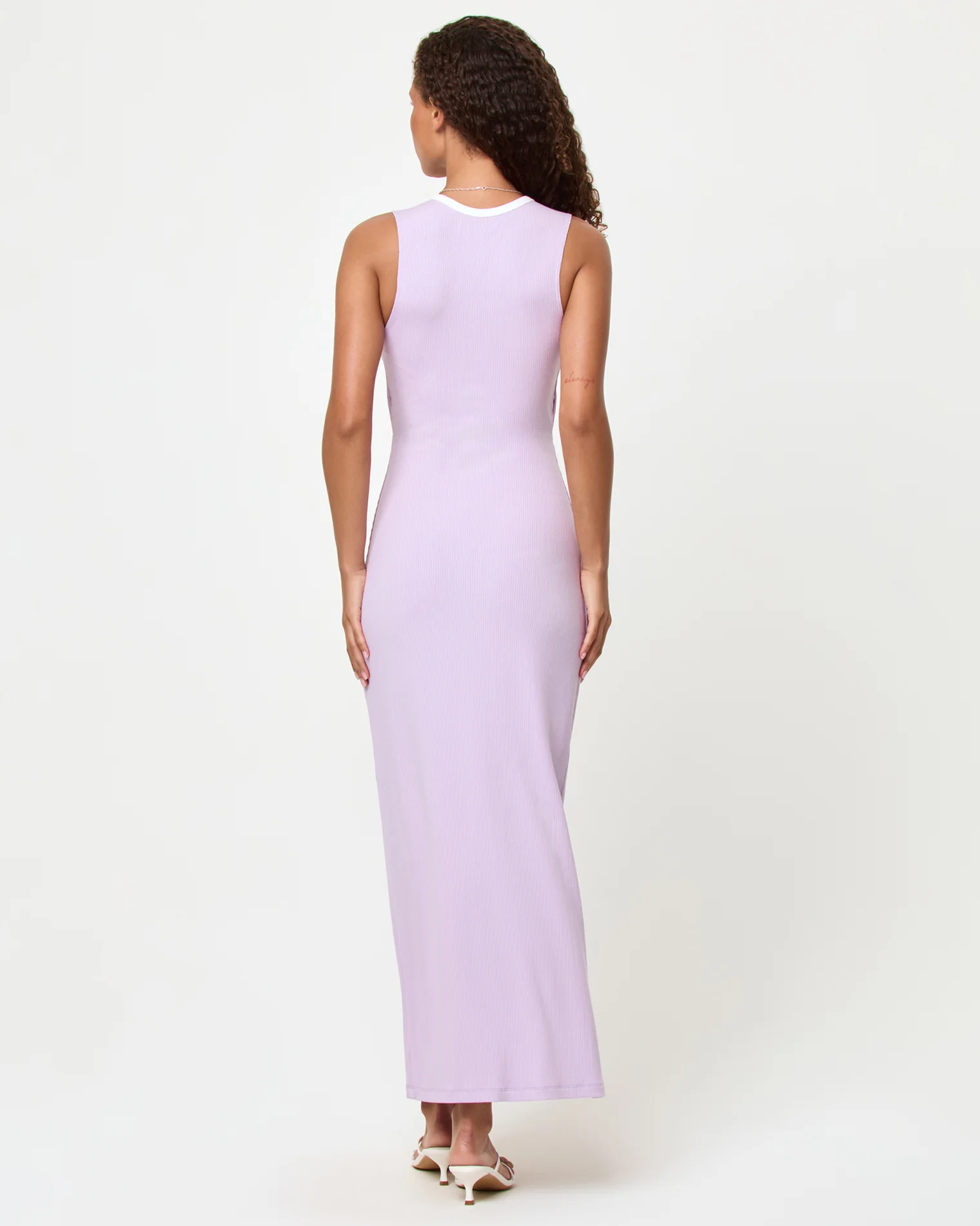 Steph Dress - Lilac-Cream - Image 4