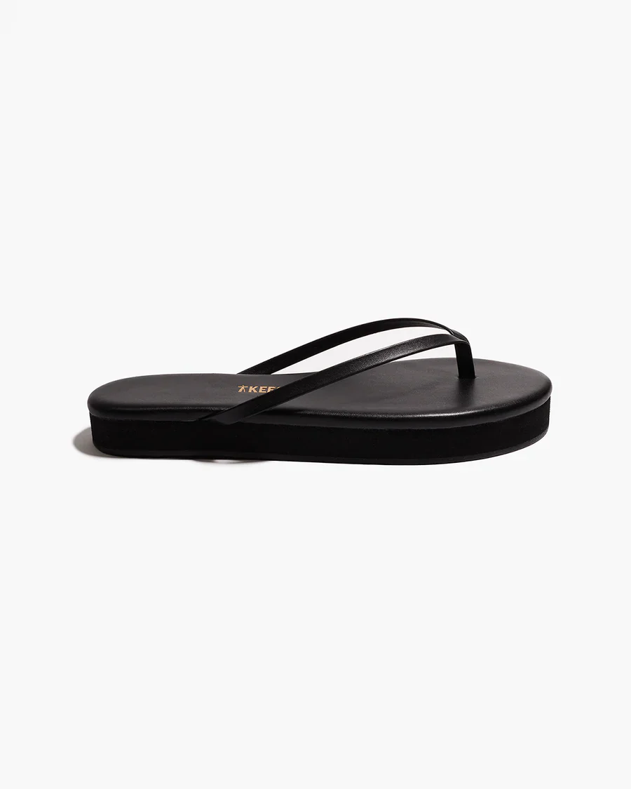 TKEES Lily Platform Sandals - Black - Image 3