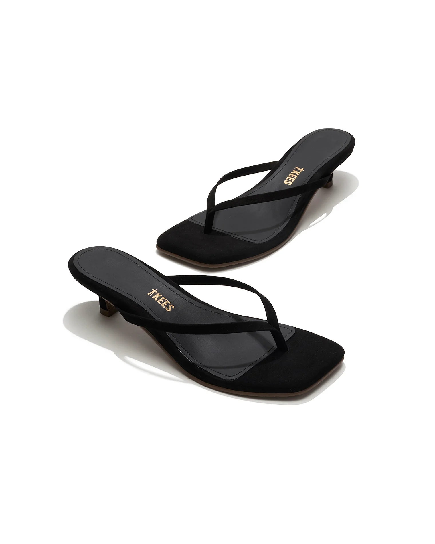 TKEES Square Toe Julia Suede - Black