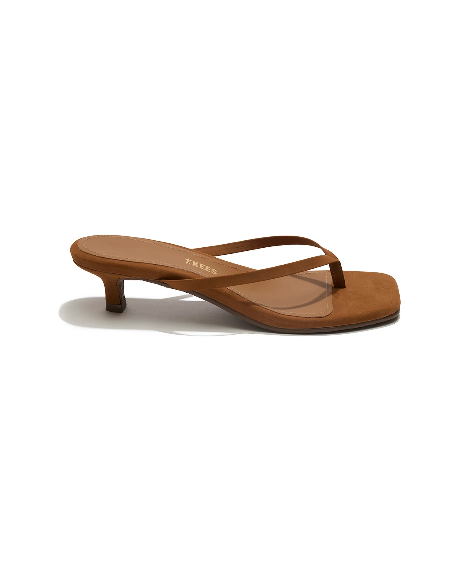 TKEES Square Toe Julia Suede - Camel - Image 3