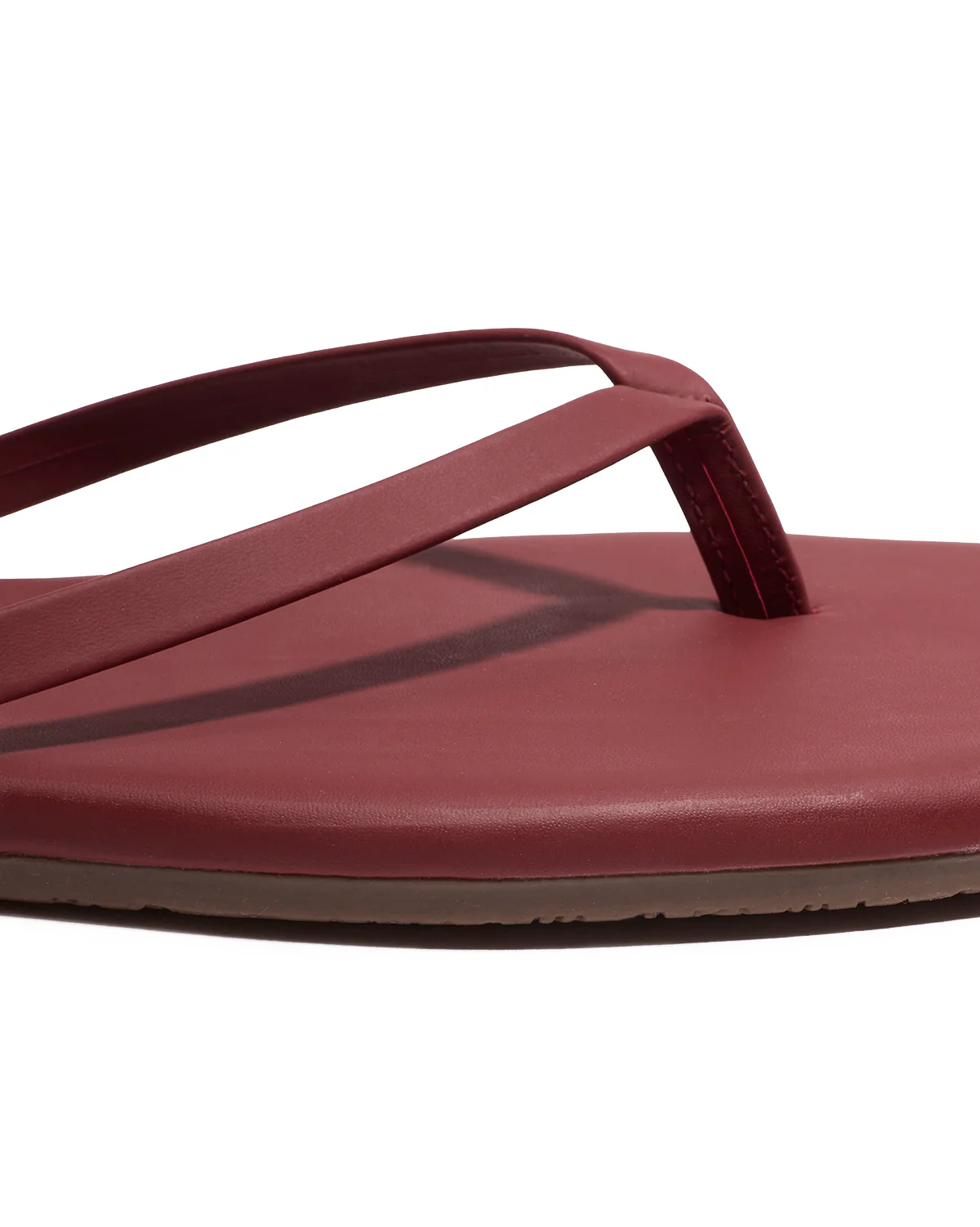 TKEES Square Toe Lily Sandals - Burgundy - Image 4